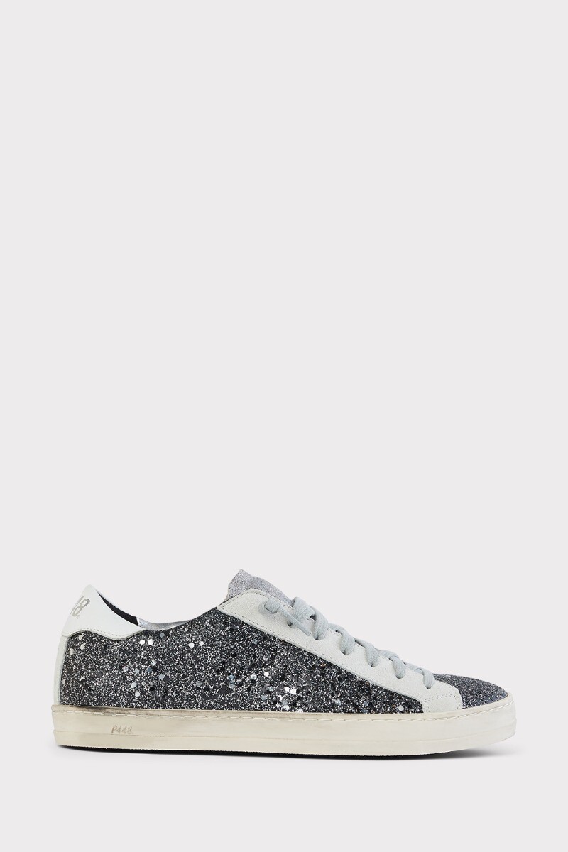 Onverbiddelijk Londen manipuleren P448 Grey Glitter Sneaker | EVEREVE