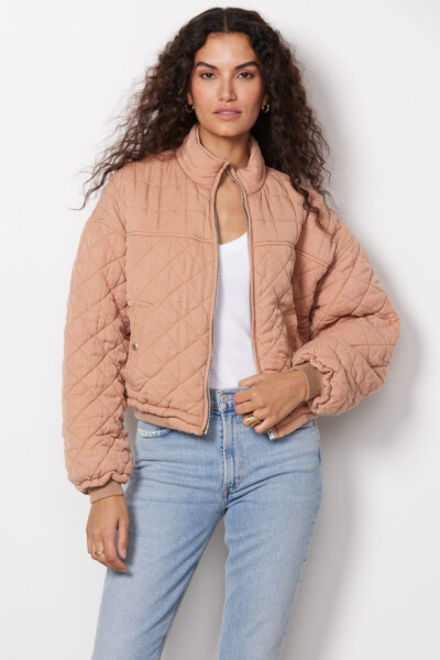 Fallin' for You Quilted Bomber Jacket