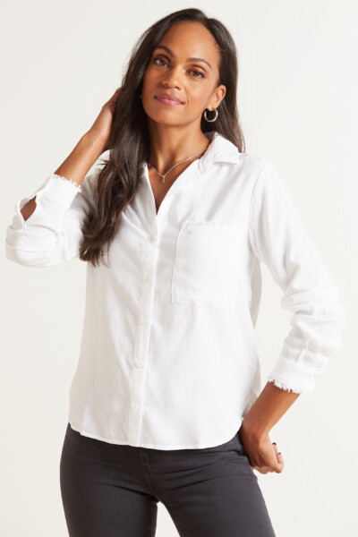 Fray Pocket Button Down