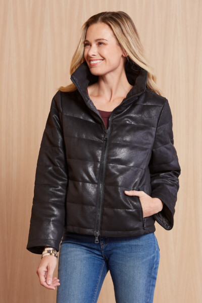 Distressed Faux Leather Hero Jacket