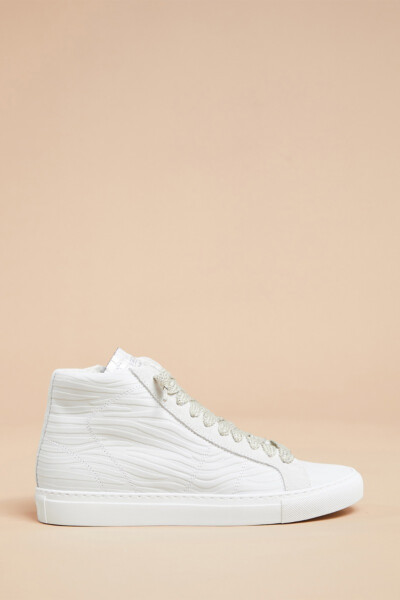 White Zebra High Top Sneaker
