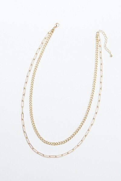 Meredith Double Strand Paperclip Necklace 