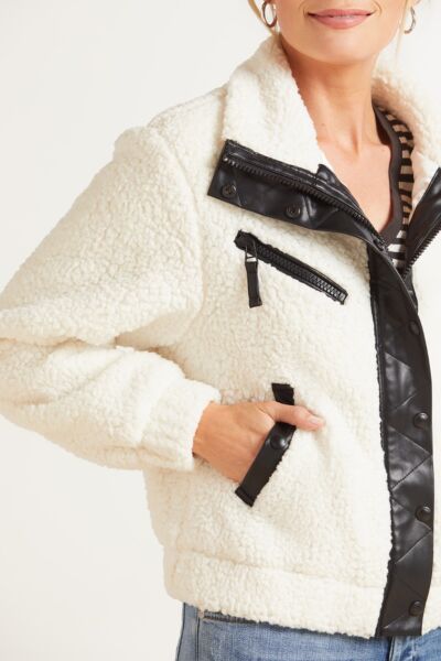 12505円 【94%OFF!】 Sanctuary サンクチュアリ ファッション アウター Womens Daily Ivory Faux Fur Short Teddy Coat Outerwear M